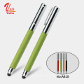 Neueste PU Leder Materlia Metal Roller Ball Screen Touch Stift Drucklogo mit Tablet Stift